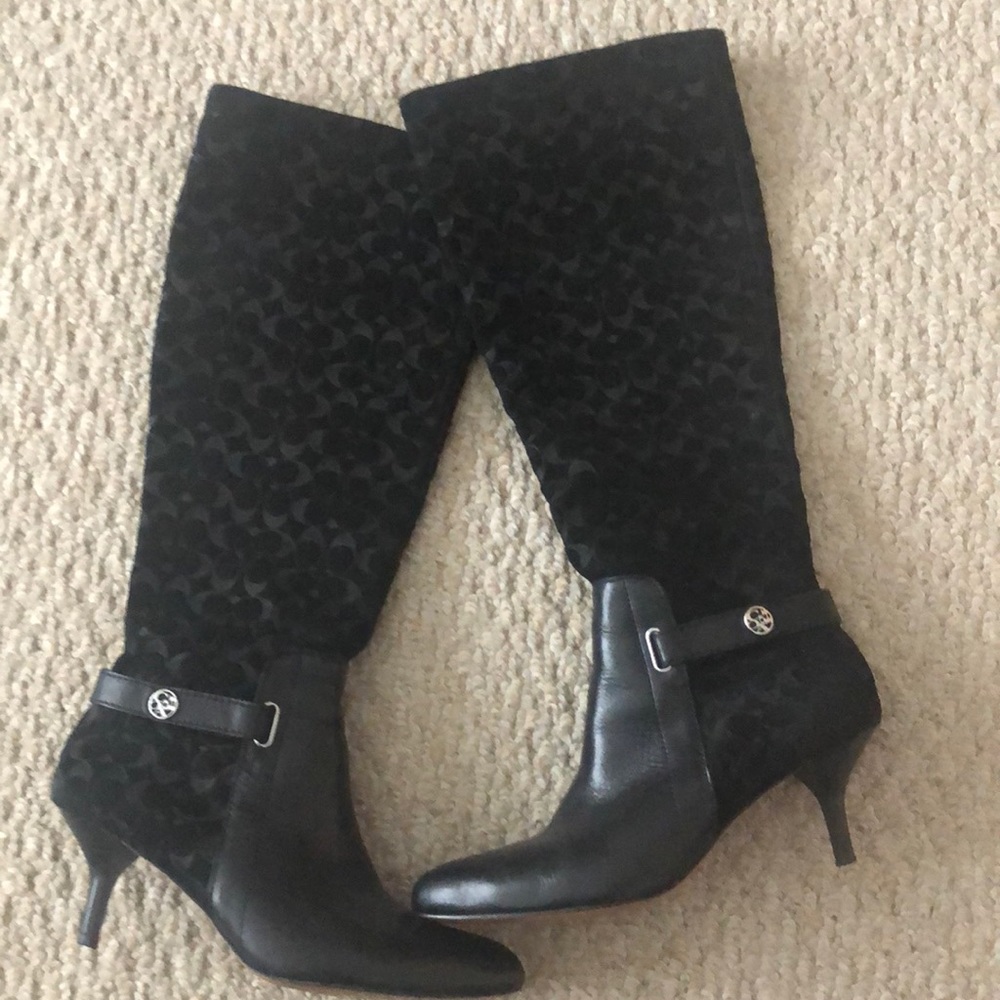 7 Coach Suede Heeled Boots